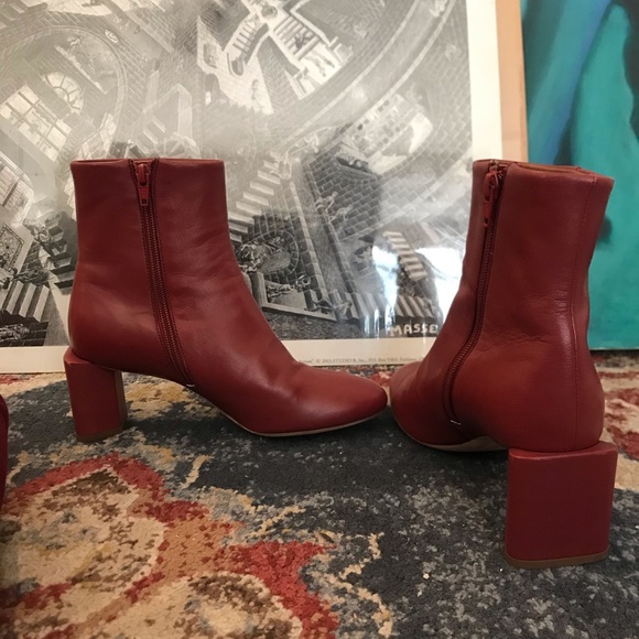 COS red, sculptural, booties - Picture 4 of 4